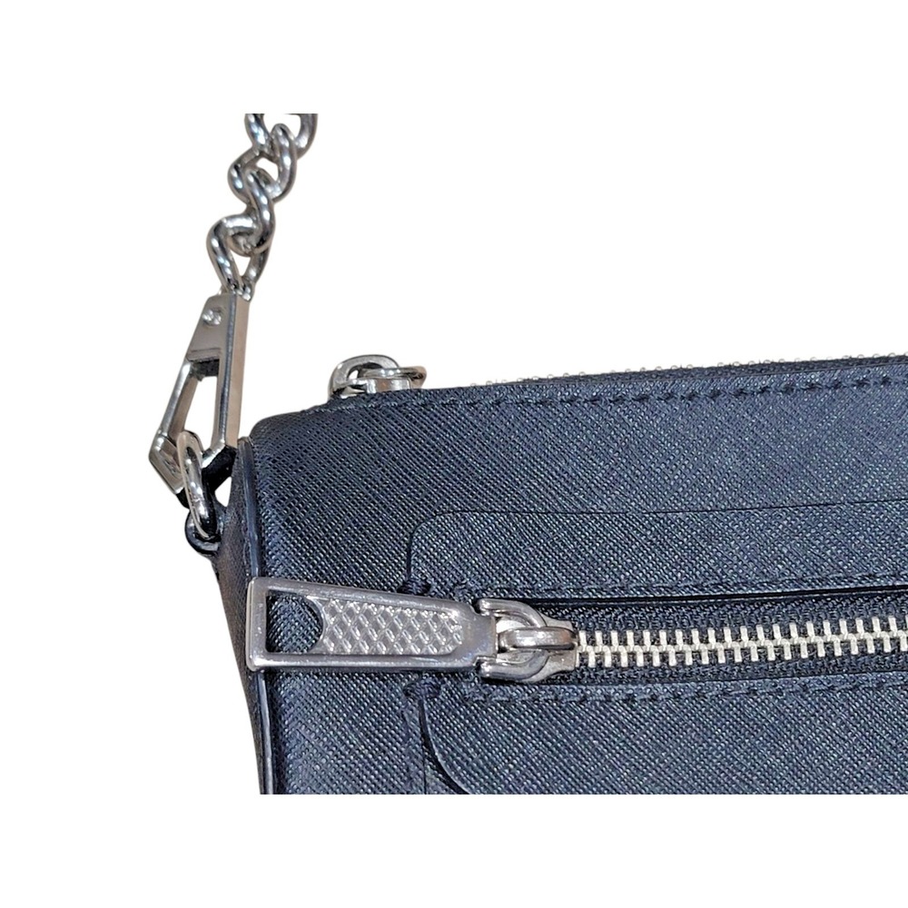 REBECCA‎ MINKOFF Avery Saffiano Leather Chain Strap Crossbody Purse Black - Picture 11 of 16